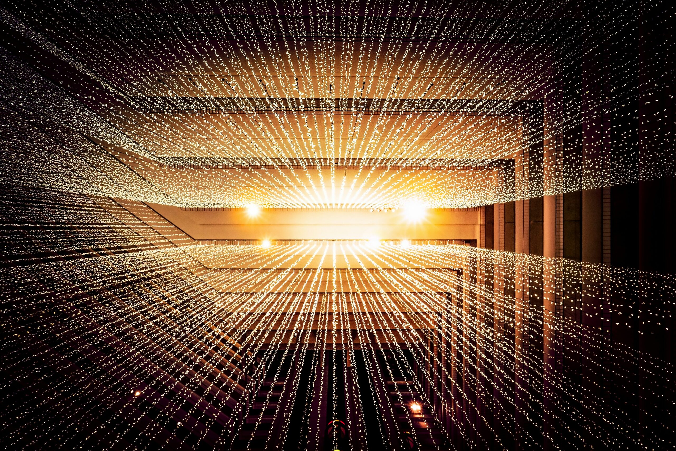 Image shows a network of lights