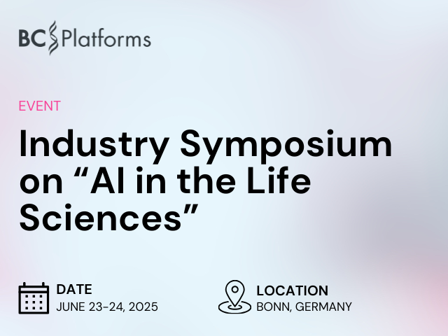 Industry Symposium on “AI in the Life Sciences”