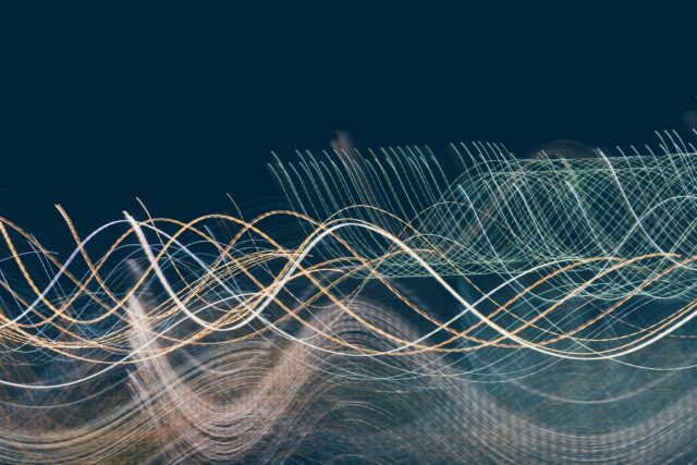abstract image with light wawes