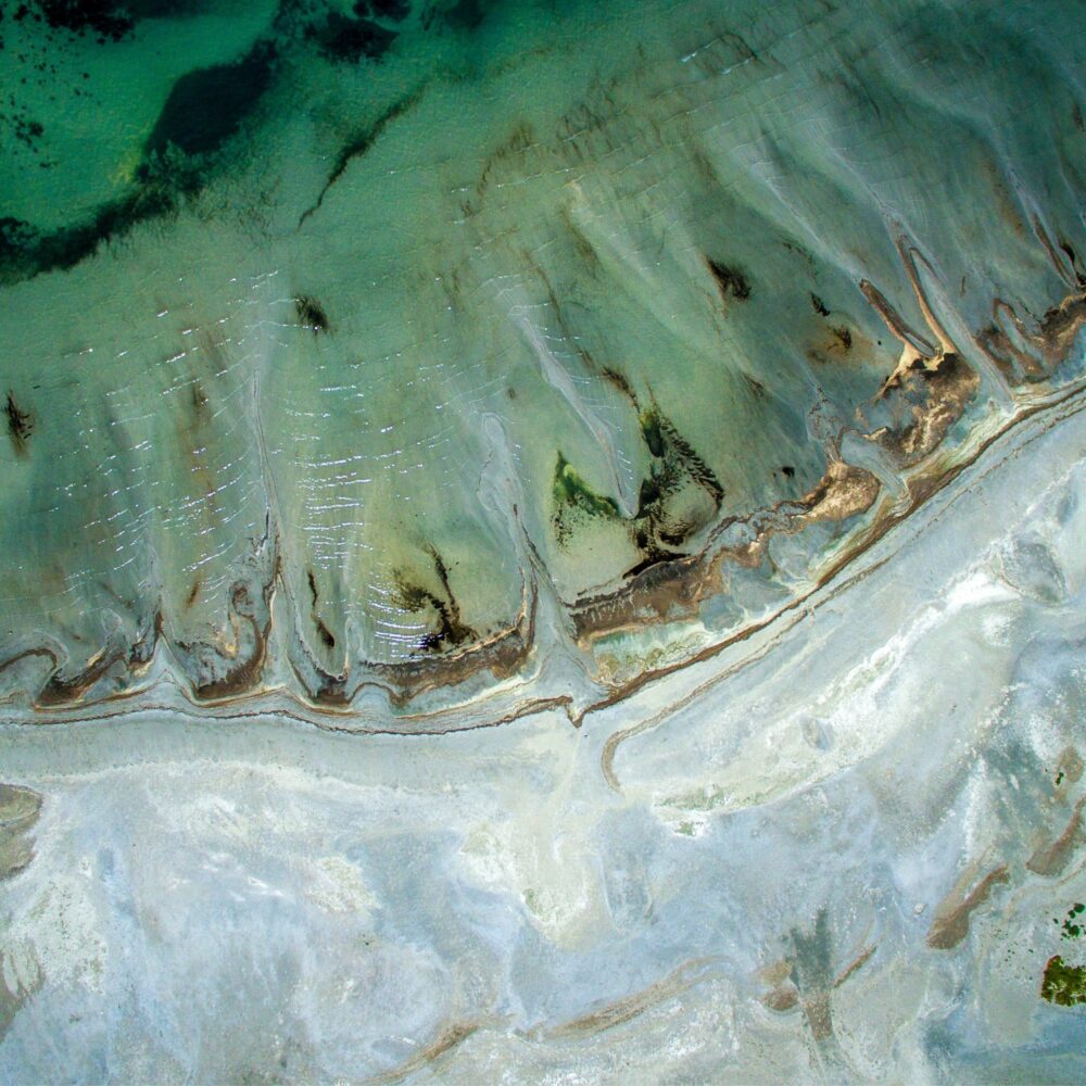 Close up view of mineral block