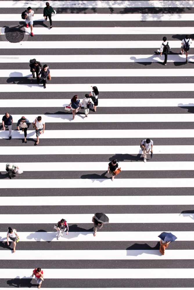 People walking in the street